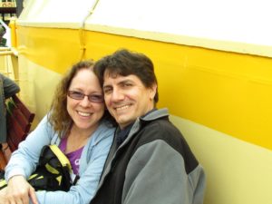 Kitty and John on the ferry to Manly