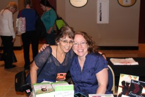 Me and my friend, author Elise Scott, who is also in the Romancing the Pages anthology with me.
