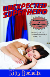 First cover for the novel Unexpected Superhero