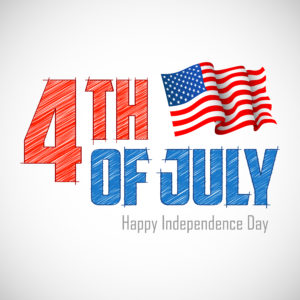 illustration of 4th of July Background with American flag