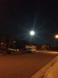 Full moon at start of run