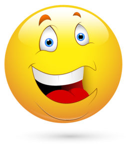 Excited smile emoticon