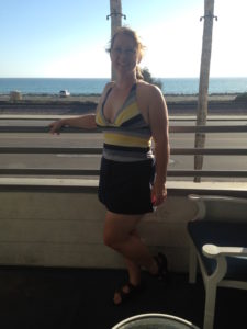 Me in a swimsuit Oct 6 - first time I'd gotten into this suit in four years!