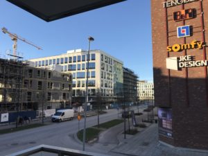 Sunny outside our apartment